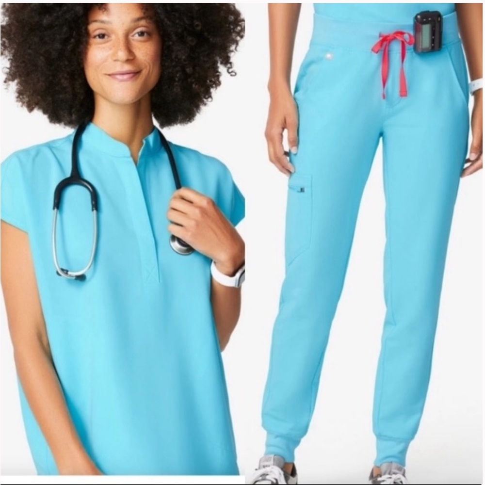 FIGS Neon Blue Zamora Jogger Rafaela Scrub Pant